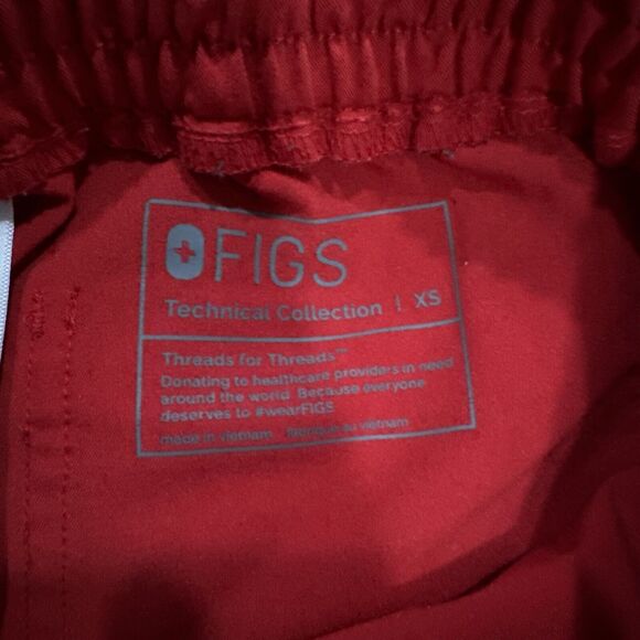 FIGS Women's Red Technical Collection Yola‎ Skinny Scrub Pants Size XS - Picture 3 of 4